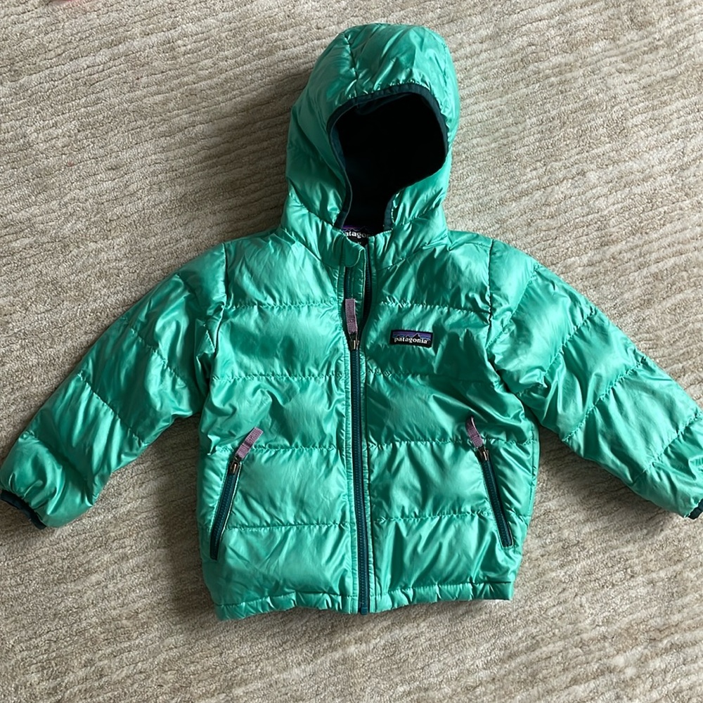 Patagonia 2T puffer Baby Hi-Loft jacket in teal